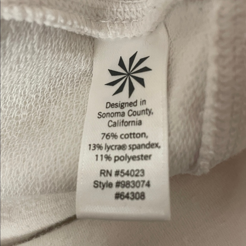 Athleta white full zip athletic golf tennis casual hoodie women’s size medium - Picture 9 of 15